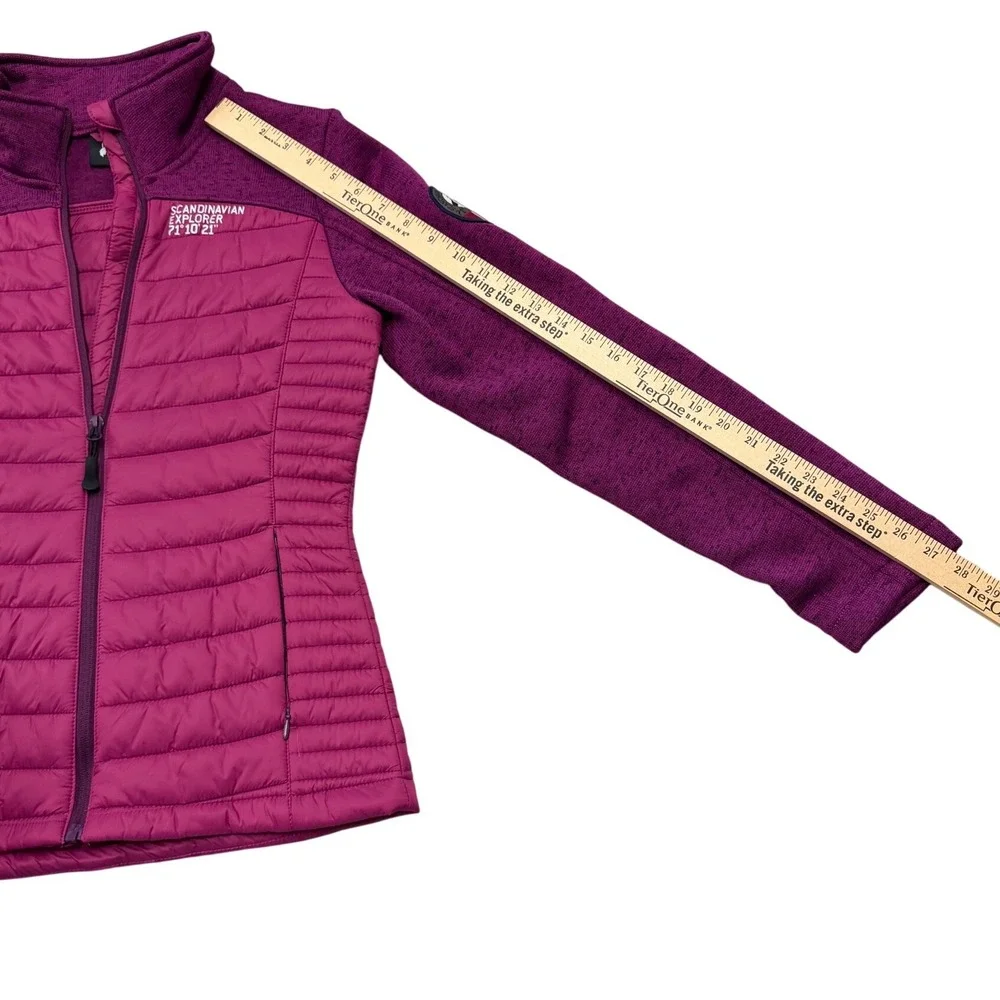 Scandinavian Explorer Combi Quilted Gorpcore Jacket Rose Zip‎ Up Size S